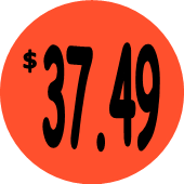 "$37.49" Price Sticker / Labels with 500 large 1-1/8" Round (Red) labels per roll from $5.59* EA in 5 Pack.