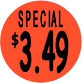 $3.49 Pricing Label  500 stickers 