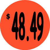 "$48.49" Price Sticker / Labels with 500 large 1-1/8" Round (Red) labels per roll from $5.59* EA in 5 Pack.