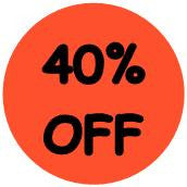 "40% OFF" Price-Store Sticker / Labels with 500 large 1-1/8" Round (Red) labels per roll from $5.59* EA in 5 Pack.