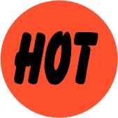 "HOT" Meat Sticker / Labels with 500 large 1-1/8" Round (Red) labels per roll from $5.59* EA in 5 Pack.
